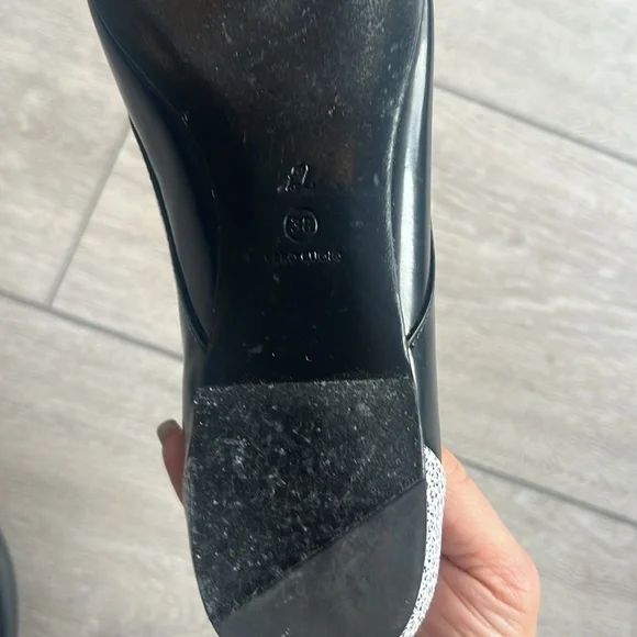 3.1 Phillip Lim black patent leather pointy toe slip on Italian Oxford shoe 8 - Picture 9 of 12